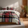 BaoNews Scottish Tartan Duvet Cover Set King Size,3 Pieces Green