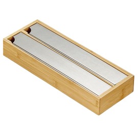 Space Home - Foil Dispenser and Cling Film Dispenser - Roll Holder with Metal Lid - Foil Holder for Kitchen - Cling Film Dispenser - Films