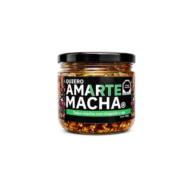 Quiero Amarte Macha, salsa macha con chapulín y ajo, 300g