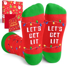 HAPPYPOP Christmas Gifts Stocking Socks for Women - Christmas Secret Santa Light Up Socks Xmas Stocking Stuffers for Teen Boys Girls