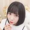 wig sweet short bob full wig bob straight semi-long natural