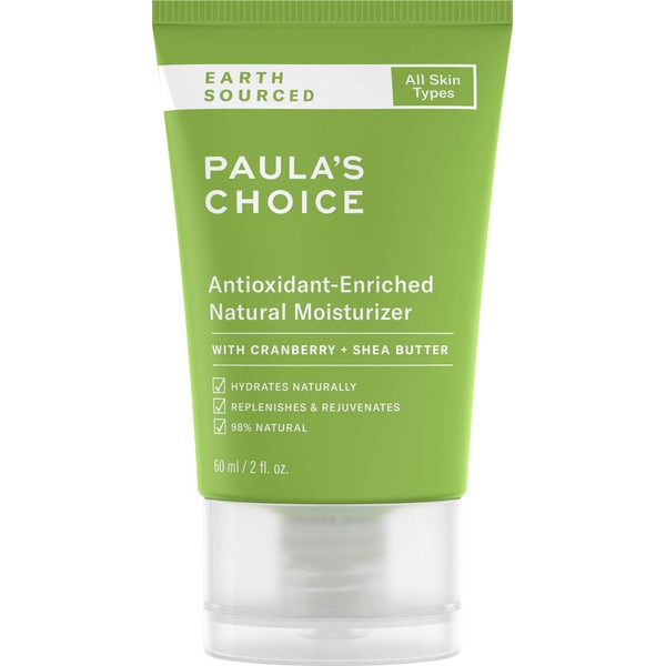 Paula's Choice EARTH SOURCED Antioxidant Enriched Natural Moisturizer with Shea Butter & Vitamin E, 98% Natural & Fragrance Free, 2 Ounce