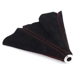 Car Boot Cover Shifter Lever Dust Cover Boot Gaiter Car Interior Suede Universal, Car Knob Dust Cover for Most Vehicles (A (red line))