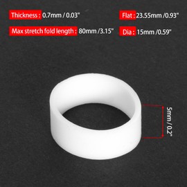 Zinkebol 100 PCS Cord Organizer, Silicone Rubber Bands Rings, Cable Straps Organizer Management, USB Holder Earphone Winder Wrapping, 15mm Diameter