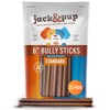 Jack&Pup 6 Inch Standard Bully Sticks for Dogs (25 Pack)