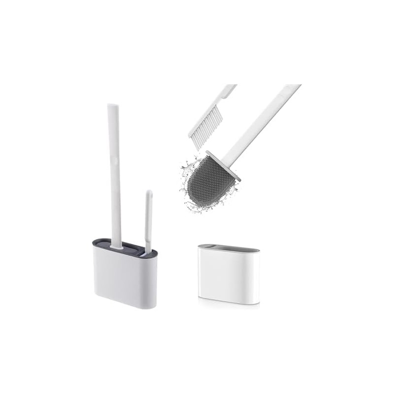 Juego de 3 Escobillas de Silicona para Baño, Montaje en