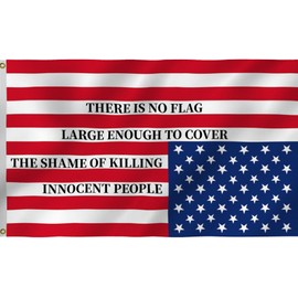 Upside Down American Flag 3X5FT, Quote There Is No Flag Large Enough to Cover the Shame Flags,Both Sides Printed, Men Women Banner,Vibrant Colors, Double Stitched with 2 Brass Grommets, Bar Garden Street Decoration, GYM, Office Decor,Indoor Outdoor Use,Gifts. (3x5ft)
