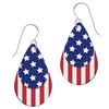 Fourth of July Earrings | Sterling Silver and Painted Wood