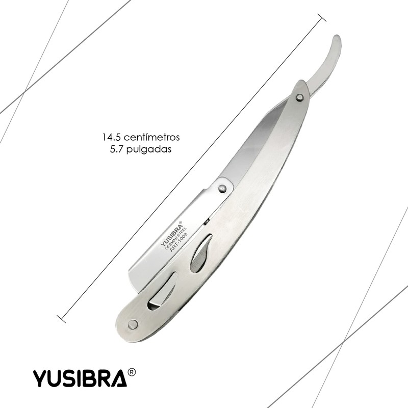 Yusibra Porta Navaja de Barbero, Acero Inoxidable, Afeitar,Calidad Profesional Acero