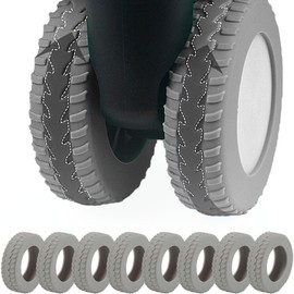 INUSO 2025 Upgraded Anti-Fall Luggage Wheel Covers, 8-Pack – Dustproof, Scratch-Resistant & Noise-Reducing Suitcase Wheel Protectors for Travel (Grey-Wearable)