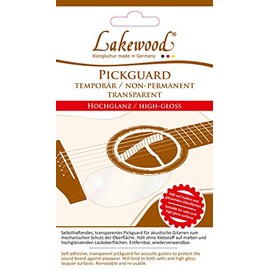 Lakewood Scratch Plate/Pick Guard – Transparent/Glossy – Removable and Reusable – Made in Germany