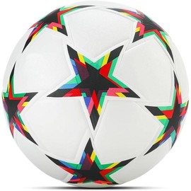 European Cup Soccer Balls Size 5,Unisex Training Football Soccer Ball Birthday Gift Soccer Ball Colorful Five-Pointed Star Good-Looking