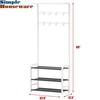 Simple Houseware Coat Rack with Storage Shelf, White