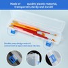 Mircube 6Pcs Plastic Paint Brush Storage Box,13 Inch Clear Paint