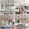 GZJunYo 2 Pack 1-Light Black Pendant Lights for Kitchen Island,
