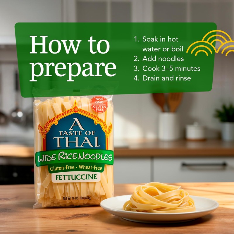 Taste Of Thai Noodle Rice gluten free Extra wide, 16