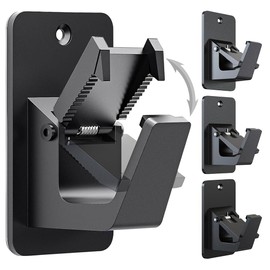 4PCS Nougte No Drill Curtain Rod Brackets, Self Adhesive Curtain Rod Holder Hooks, Universal Curtain Rod Holders, for Bathroom, Bedroom, Livingroom, Kitchen