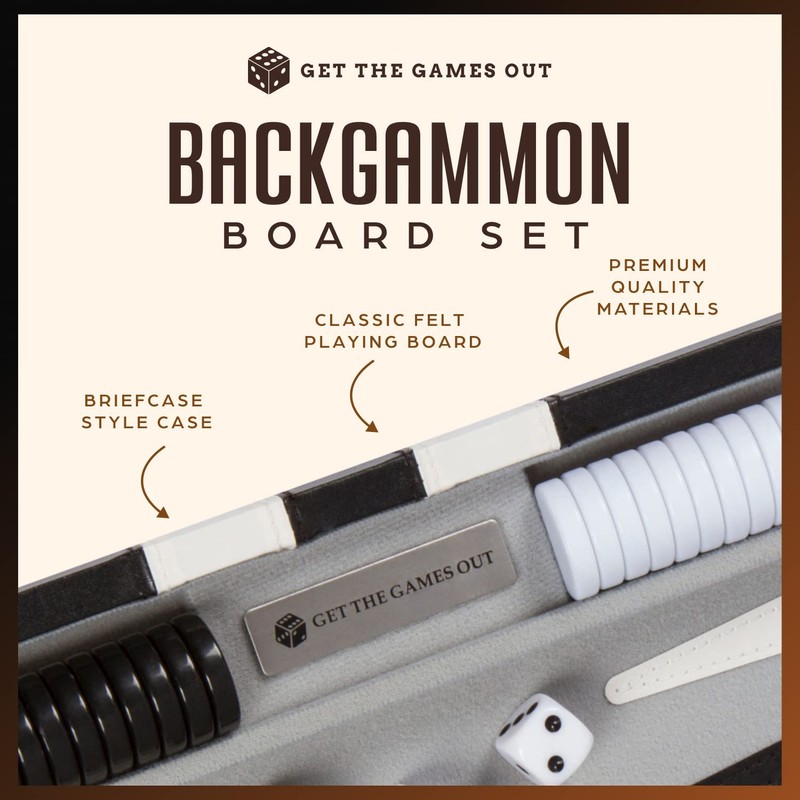 Get The Games Out Top Backgammon Set - Classic Board