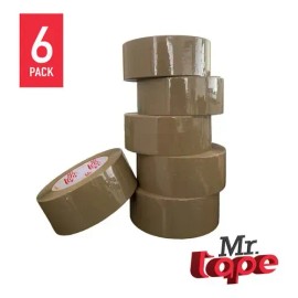 Cinta Adhesiva Acrílica Mr Tape Canela Polipropileno 48mmx150m Pack 6                                                                                 