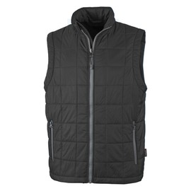 Charles River Apparel Men's Radius Quilted Packable Vest, Black/Grey, L