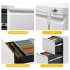 DWVO 2 Drawer File Cabinet, Mobile Filing Cabinet with Lock,