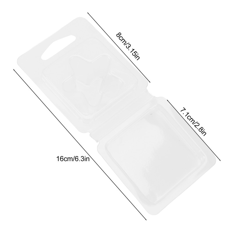 100 Packs Wax Melt Clamshell Molds Containers Clear Empty Plastic
