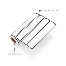 Carstens Adhesive Sticker Labels, 5 3/8” x 1”, Binder Labels for 1” Ring Binder Spines, White, Roll of 200