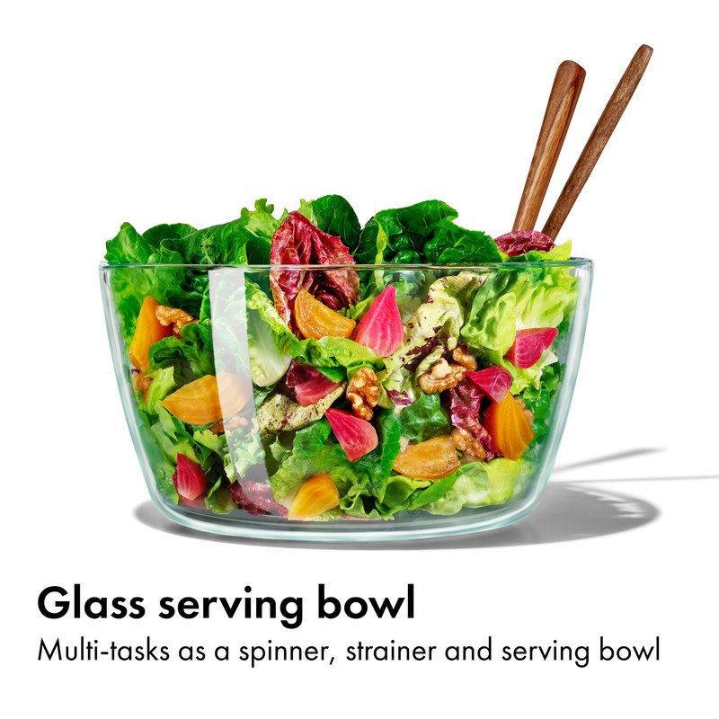 OXO Good Grips Glass Salad Spinner - Large 6.22-Qt Lettuce