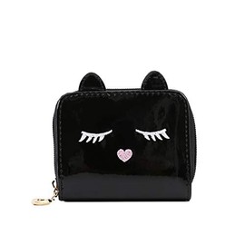 Orityle Eilova Holographic Cat Face Short Wallet Small Coin Purse for Women Girls