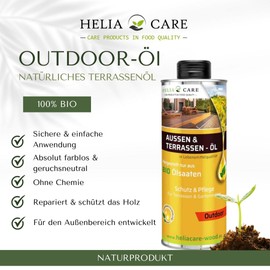 HeliaCARE "Outdoor" Organic Wood Protection for Outdoor Use (250 ml)