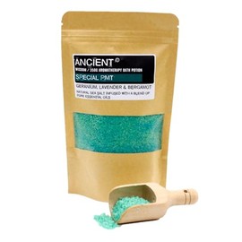 Shakra Health Special PMT: Natural Sea Salt & Pure Essential Oils. Soothing Aromatherapy Bath Salt, Deep Soak, Muscle Relief Potion: 350g Resealable Pouch - Geranium, Lavender & Bergamot