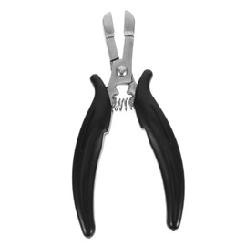 Minkissy Black Handle Hair Extensions Pliers Chromeplate Resistant Tool for and Bond Removal Essential Hair Extension Kit for Home and Salon Use