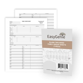 Blank Two-Sided Family Group Sheets for Genealogists (7-Pack) | Archival-Quality Genealogy Forms for Ancestry