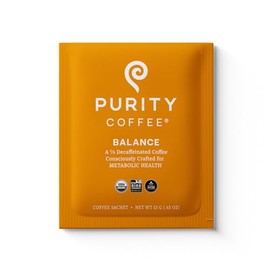 Purity Coffee BALANCE 1/3 Caffeinated Medium Roast Organic Coffee - Single Serve Sachets 5ct