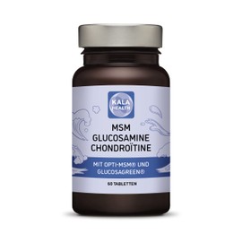 Kala Health 60 Tablets OptiMSM (Methylsulfonylmethane), GlucosaGreen (Glucosamine), ChondroPure (Chondroitin) and Ester-C (Vitamin C), Free from Magnesium Stearate and Silicon Dioxide