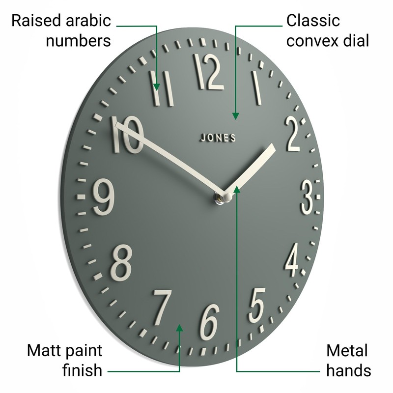 Jones Clocks® Chilli wall clock | Modern convex clock |