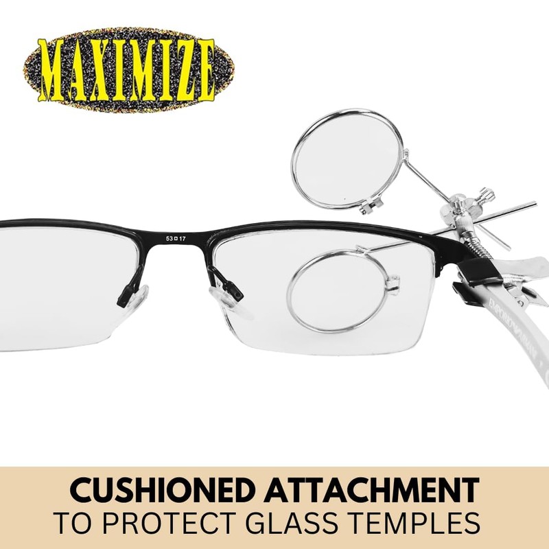 Double Loupe Clip On to Eyeglass Frames | Magnification 5X