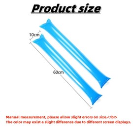 Lovgrin Thunder Sticks Thicken Plastic Cheersticks Inflatable Thunder Sticks Cheering Stick Clapper Noise Makers Toys for Sports Games Birthday Party Supplies Wedding Concert Carnival Balloon（100PCS）