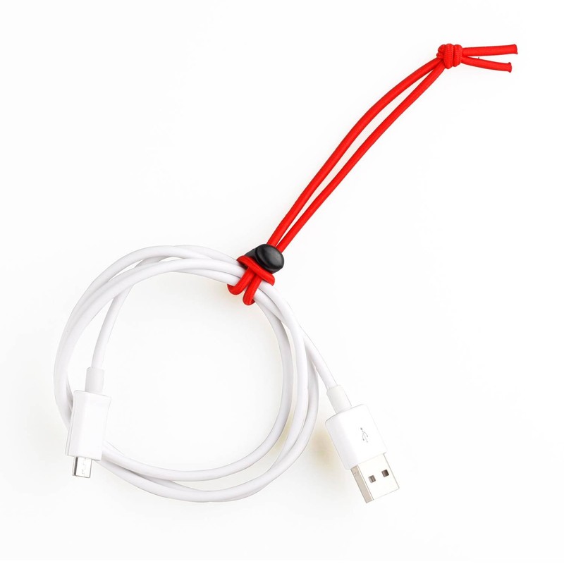 POWRIG 6" Elastic Cable Ties Bungee Cords Adjustable Cable Management