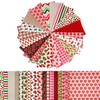 Wadukud 60PCS 25x25cm Polyester Fabric Bundles, Watermelon Pre-Cut Quilting Cotton