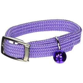 OmniPet Kool Kat Elastic Cat Safety Collar with Bell, Lavender, 8"