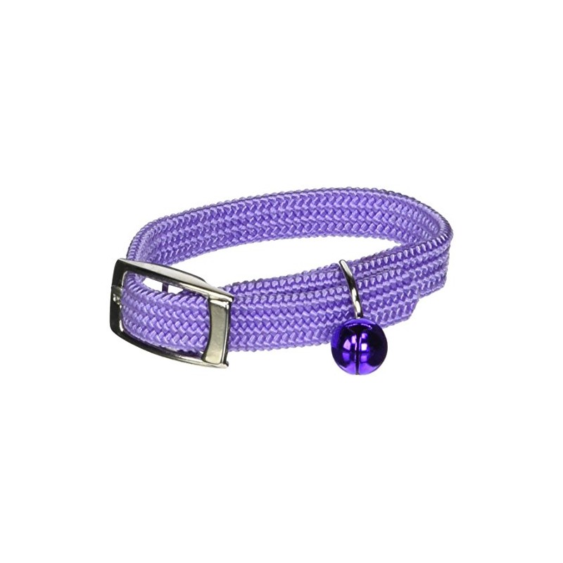 OmniPet Kool Kat Elastic Cat Safety Collar with Bell, Lavender,