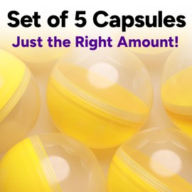 Big Claw Machine Capsules Translucent Yellow Plastic Sphere Party Favor Containers Round 5 pcs 7.9 inch Jumbo Plastic Christmas Ornaments Extra Large Gift Box Craft Party Supplies Vending Capsules