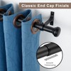 Heavy Adjustable Curtain Rod, 1 inch, 28-48 inch, Round Cap,