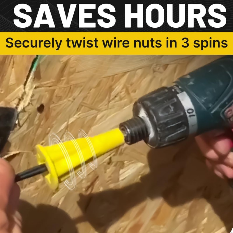 Rack-A-Tiers Nut Blaster - Tighten Wire Nuts with Drill, Universal