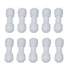 Malida 1/4" OD to 1/4" OD push fit straight union