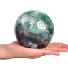 JIC Gem Large Crystal Ball Feather Fluorite Healing Crystals Sphere