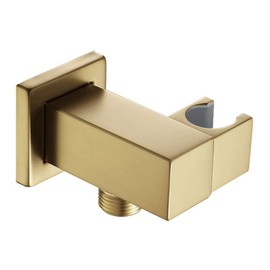 AYIVG Bathroom All Brass Wall Mount Adjustable Handheld Shower Head Bracket Holder , Brushed Gold Finish