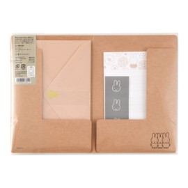 Le-MY12P Maruay Miffy Letter Set with Case, Pink, 8 Stationery, 4 Envelopes, 4 Stickers