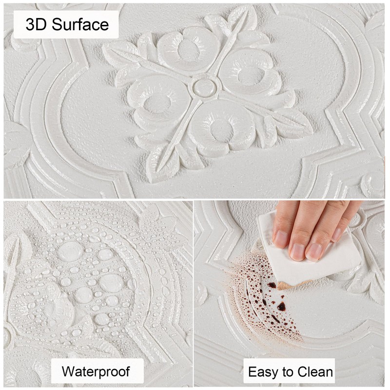Ceiling Tiles Peel and Stick Foam, 16 Pcs Covered 21